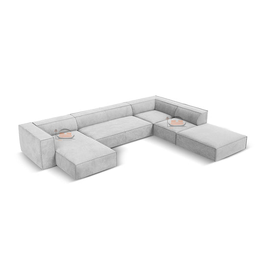 Estella Luxury Corner Sofa in Plush Velvet Fabric