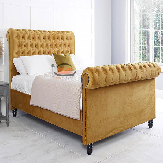 Simon Chesterfield Sleigh Bed Frame
