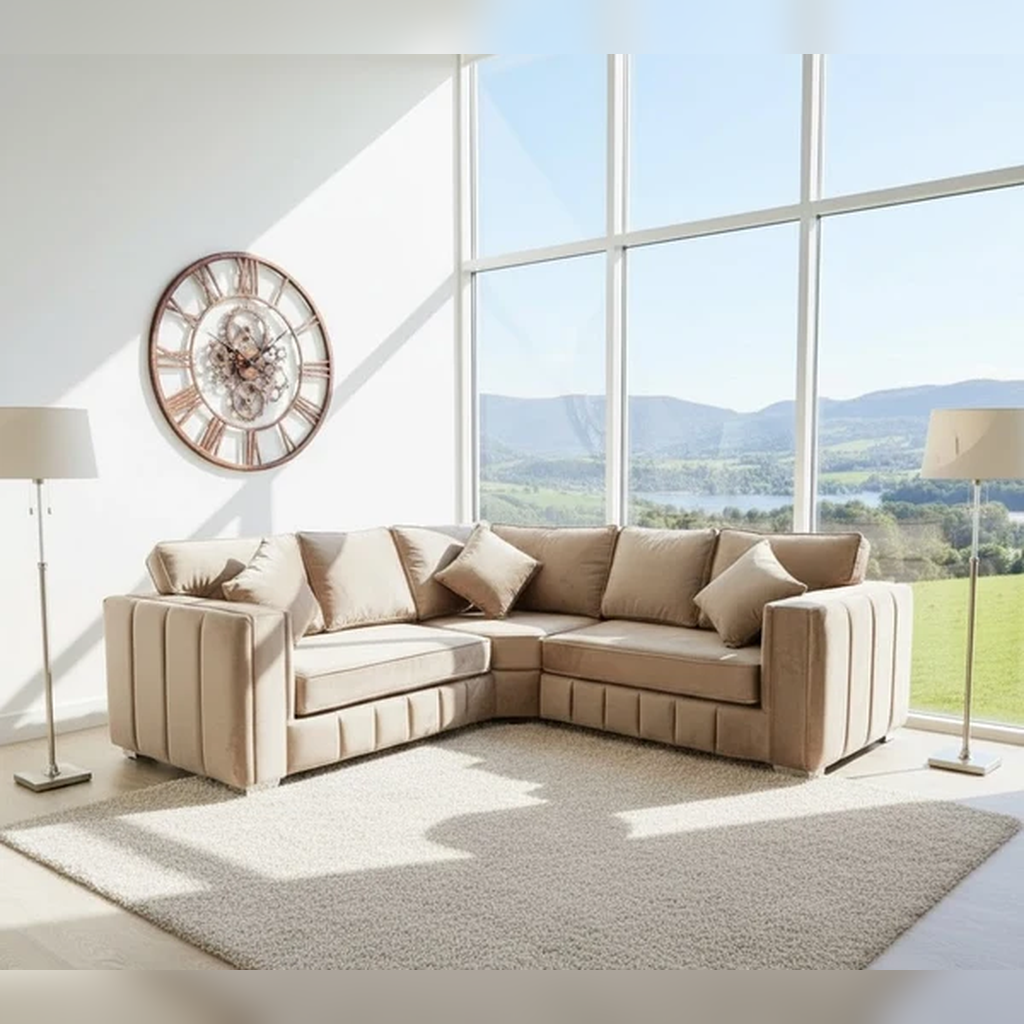 Victor Sofa in Plush Velvet Fabric