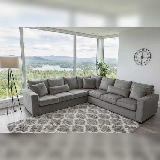 Marvella L Shape Sofa in Plush Velvet Fabric