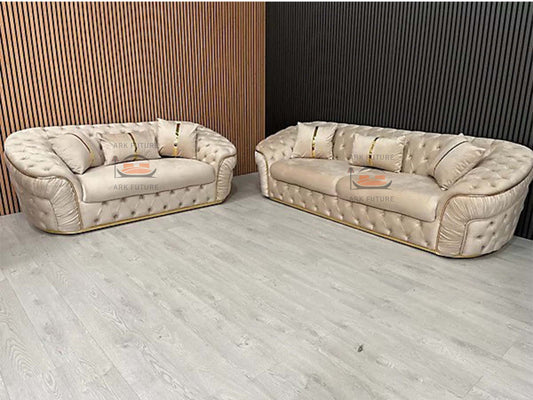 Anmol Ambassor 3 Plus 2 Sofa in Plush Velvet Fabric