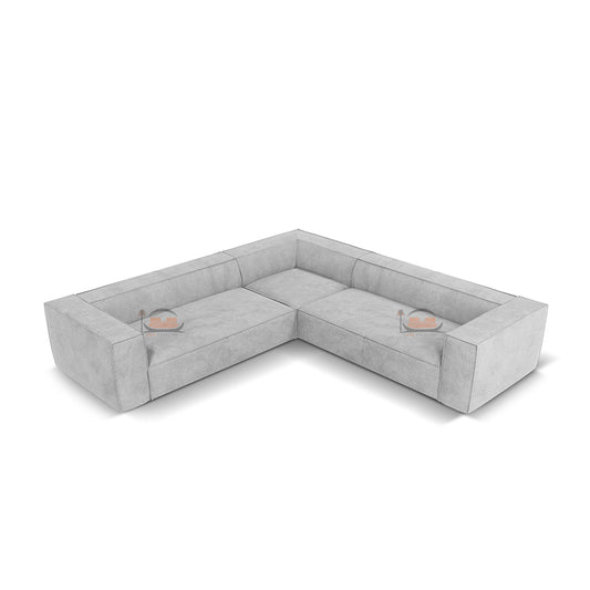 Symetry Luxury Corner Sofa in Plush Velvet Fabric