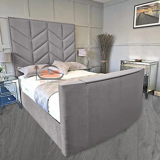 Andrew Luxury TV Bed Frame With High Headboard