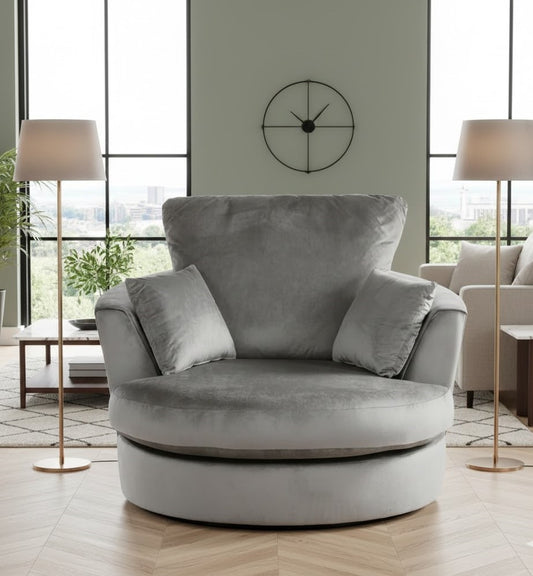 Hermes Luxury Upholstered Arm Chair in Plush Velvet Fabric