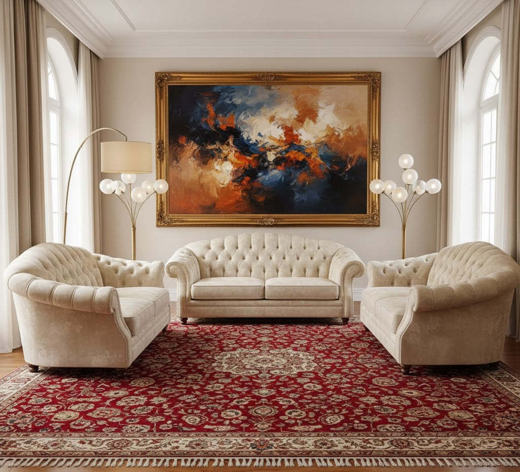 Idaho Luxury Sofa Set In Plush Velvet Fabric