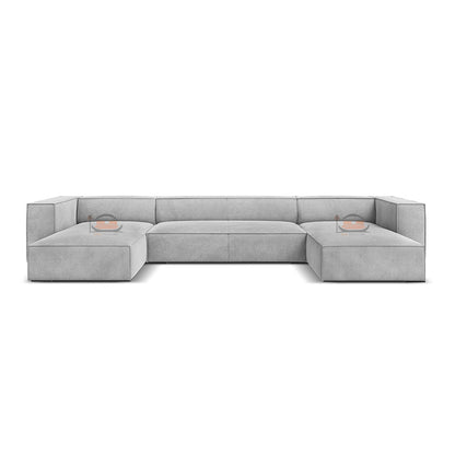 Nobita U Shape Sofa in Luxury Plush Velvet Fabric