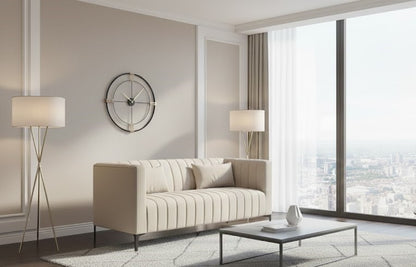 Celery Luxury Plush Crushed Velvet 2 Seater Sofa with Cushions